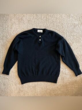♠️🔺Vintage Altopiano Italy Angora Blend Sweater Black M Old Money Minimalist